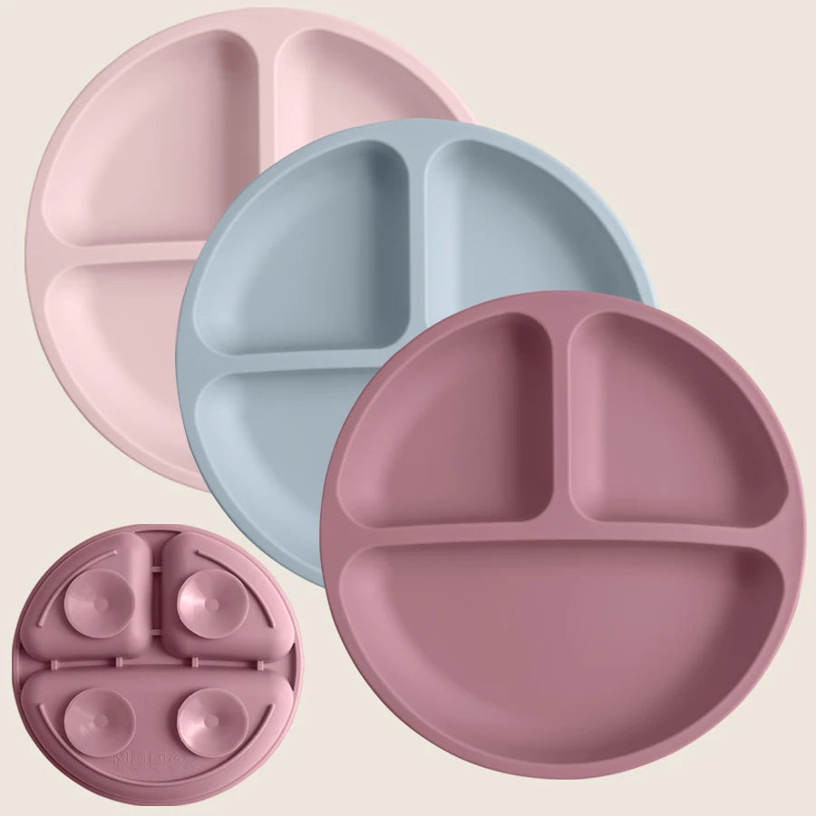Assiette en Silicone Bébé Antidérapante