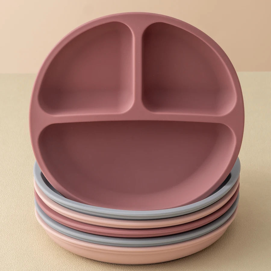 Assiette en Silicone Bébé Antidérapante