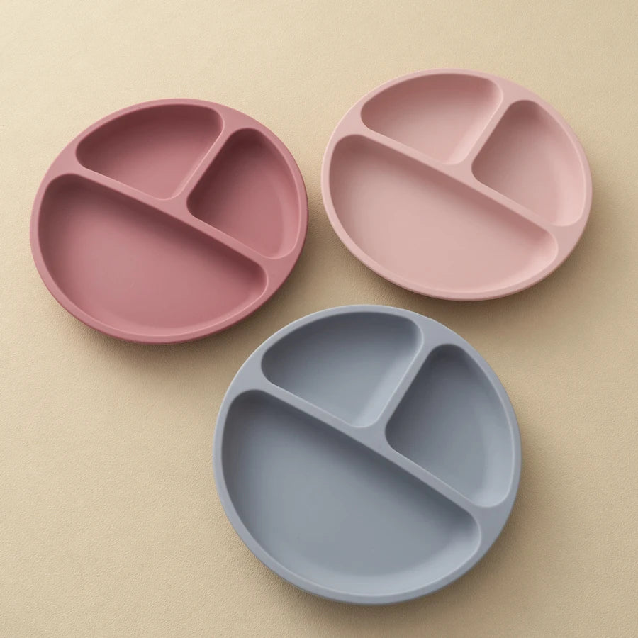 Assiette en Silicone Bébé Antidérapante